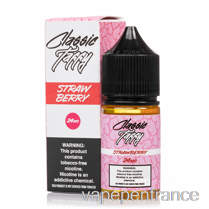 Tire Classique à La Fraise - Sels Synthétiques - Stylo Vape 30 Ml 24 Mg